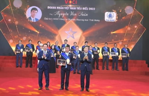 DOANH NHÂN NGUYỄN VĂN TUẤN - CHỦ TỊCH HĐQT CÔNG TY CỔ PHẦN THƯƠNG MẠI THÁI HƯNG NHẬN DANH HIỆU DOANH NHÂN VIỆT NAM TIÊU BIỂU 2022